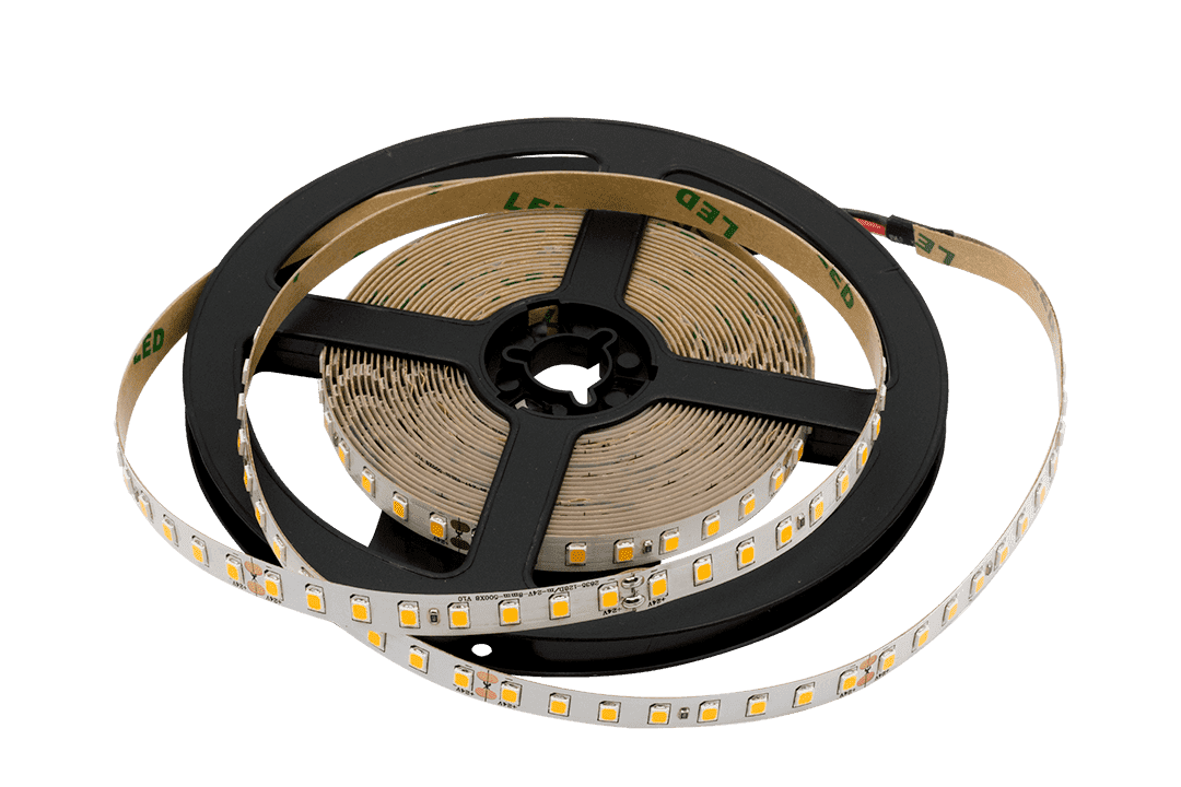 Лента светодиодная ПРО SMD2835 128LED/м 11,5Вт/м 24В IP20 Цвет:Теплый белый (1метр) SWG